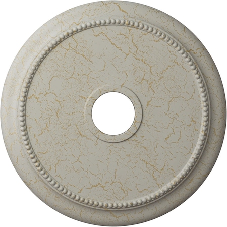 Ekena Millwork Crendon Medallion (Canopies up to 4 3/8"), 24 1/8"OD x 4 3/8"ID x 2 1/4"P, Pot of Cream Crackle CM24CRPCC